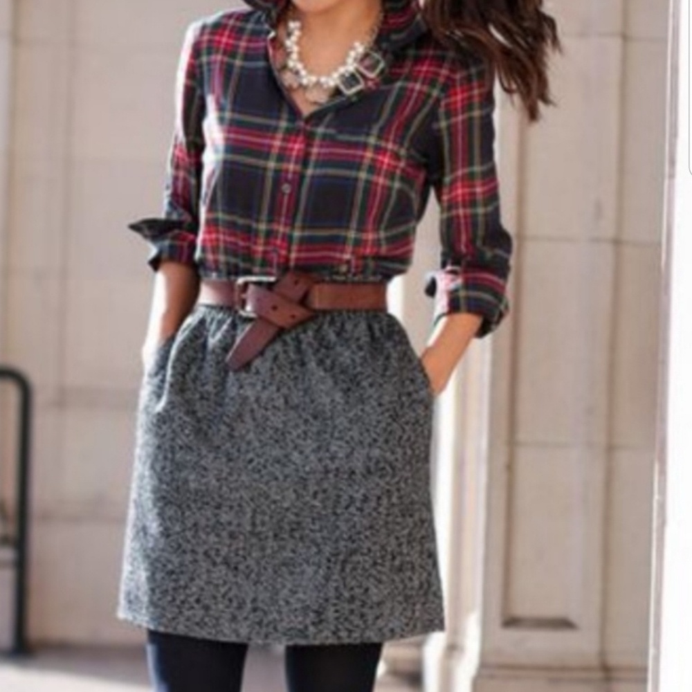 J. Crew Factory Wool Blend Tweed Mini Skirt